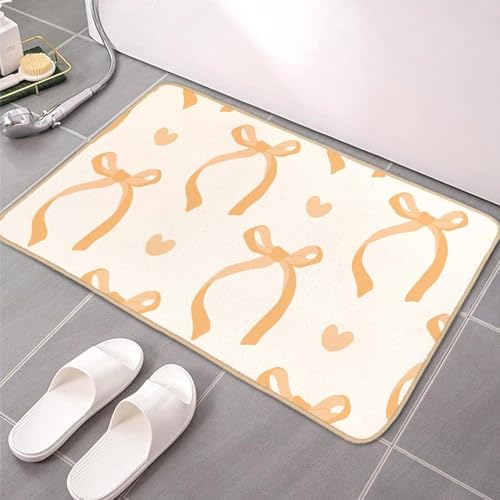 Badematten & Badteppiche Gelb Super Weich Mikrofaser Badezimmerteppich rutschfeste Waschbar Badteppich Saugfähig Badvorleger Badewanne und Toilette von ZZDXL