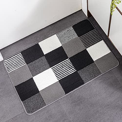 Badezimmerteppich Grau Weiß Badematte rutschfest,Weiche Badteppich,Badvorleger Duschvorleger,Teppich Badezimmer Waschbar,Bad Teppich Flauschig60×90cm Badezimmerteppich Grau Weiß Badematte rutschfest,Weiche Badteppich,Badvorleger Duschvorleger,Teppich Badezimmer Waschbar,Bad Teppich Flauschig60×90cm von ZZDXL