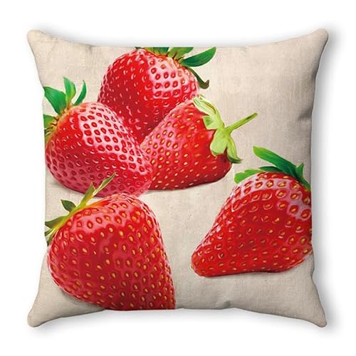Kissenbezug 40X40 Erdbeere Kissenhülle Leinen Kissenbezüge Sofakissen Dekokissen Deko Kissenhüllen Wohnzimmer,Outdoor Kissen Mit Reißverschluss Kissenbezug 40X40 Erdbeere Kissenhülle Leinen Kissenbezüge Sofakissen Dekokissen Deko Kissenhüllen Wohnzimmer,Outdoor Kissen Mit Reißverschluss von ZZDXL