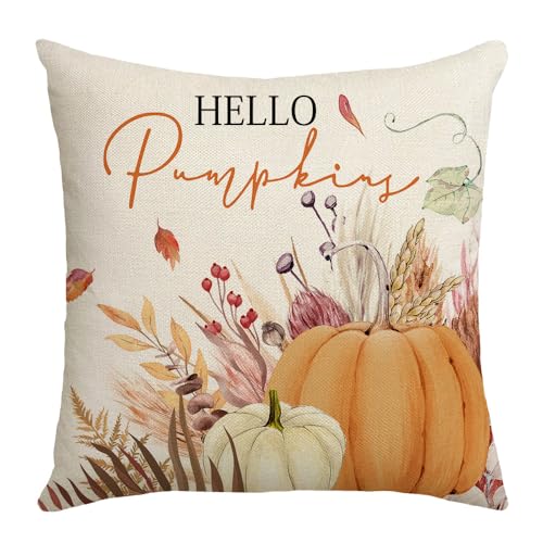 Kissenbezug 40X40 Kürbis Kissenhülle Leinen Kissenbezüge,Sofakissen Dekokissen Für Wohnzimmer Schlafzimmer,Atmungsaktiv Outdoor Kissen Mit Verdecktem Zip Voll Waschbar Kissenbezug 40X40 Kürbis Kissenhülle Leinen Kissenbezüge,Sofakissen Dekokissen Für Wohnzimmer Schlafzimmer,Atmungsaktiv Outdoor Kissen Mit Verdecktem Zip Voll Waschbar von ZZDXL