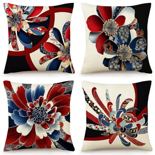 Kissenbezug 50X50 Retro Stil Kissenhülle Leinen Kissenbezüge Sofakissen Dekokissen Deko Kissenhüllen Wohnzimmer,Outdoor Kissen Mit Reißverschluss Kissenbezug 50X50 Retro Stil Kissenhülle Leinen Kissenbezüge Sofakissen Dekokissen Deko Kissenhüllen Wohnzimmer,Outdoor Kissen Mit Reißverschluss von ZZDXL