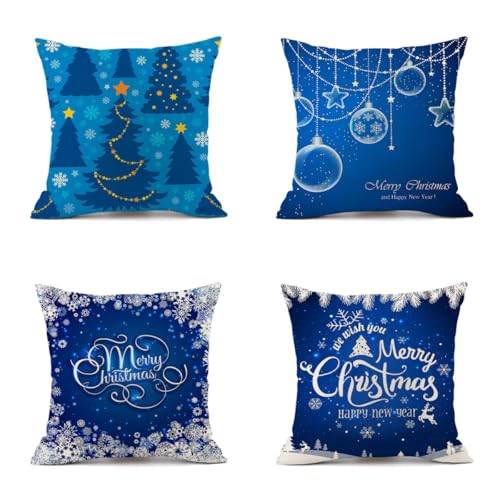 Kissenbezug 60X60 Blaue Weihnachten Kissenhülle Leinen Kissenbezüge Sofakissen Dekokissen Deko Kissenhüllen Wohnzimmer,Outdoor Kissen Mit Reißverschluss Kissenbezug 60X60 Blaue Weihnachten Kissenhülle Leinen Kissenbezüge Sofakissen Dekokissen Deko Kissenhüllen Wohnzimmer,Outdoor Kissen Mit Reißverschluss von ZZDXL
