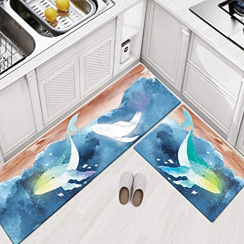 Küchenteppich 50x160 Wal Küchenläufer Teppich Für Küche Waschbarer rutschfest Läufer Küchenmatte Weich Und Superabsorbierend Waschbar In Waschmaschine von ZZDXL