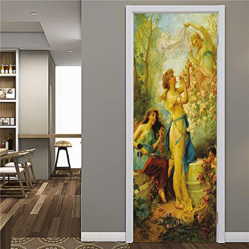Türtapete Selbstklebend 3D 77X200 Engel Heiliger Türtapete Selbstklebend Türposter,Fototapete Selbstklebend 3D Pvc Türaufkleber Diy Türbild,Türfolie Poster Tapete von ZZDXL