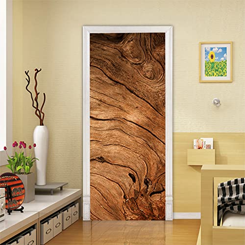 Türtapete Selbstklebend 3D 77X200 Holz Türtapete Selbstklebend Türposter Fototapete Türfolie Poster Tapete 3D Türaufkleber Diy Türbild von ZZDXL