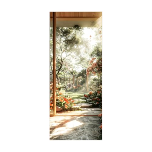 Türtapete Selbstklebend 3D Teich Türposter,Fototapete Selbstklebend 3D Pvc Türaufkleber Diy Türbild,Türfolie Poster Tapete von ZZDXL