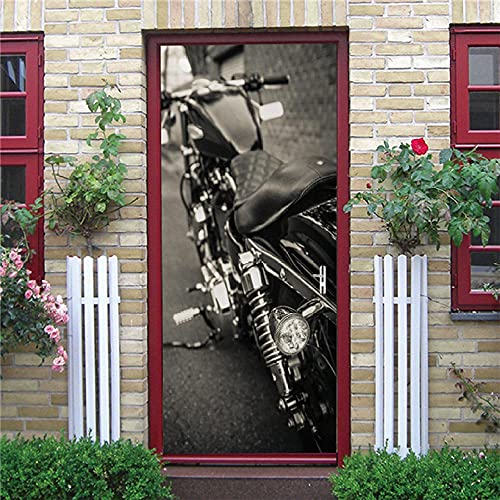 Türtapete Selbstklebend 80X200 Motorrad Türtapete Selbstklebend Türposter ,Fototapete Selbstklebend 3D Pvc Türaufkleber Diy Türbild,Türfolie Poster Tapete von ZZDXL