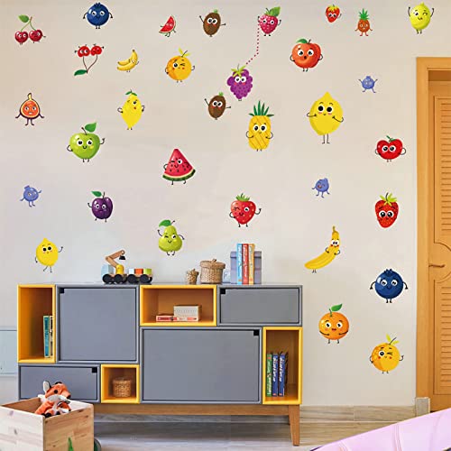Wandtattoo Cartoon Obst Wandsticker Wanddeko für Wohnzimmer Schlafzimmer Sofa Hintergrund,Wandaufkleber Kinderzimmer Mädchen und Jungs,Wandaufkleber Diy Wandkunst Dekor von ZZDXL