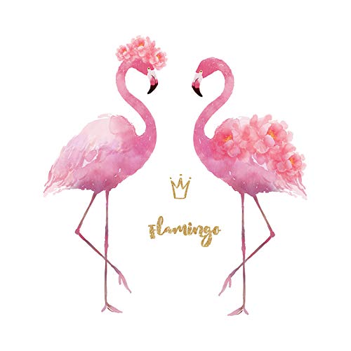 Wandtattoo Flamingo Wandsticker Wanddeko für Wohnzimmer Schlafzimmer Sofa Hintergrund,Wandaufkleber Kinderzimmer Mädchen und Jungs,Wandaufkleber Diy Wandkunst Dekor von ZZDXL