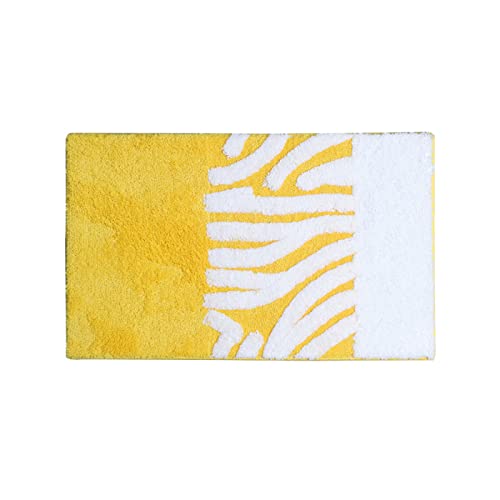 ZZDXL Badezimmerteppich Gelb Badematte rutschfest,Weiche Badteppich,Badvorleger Duschvorleger,Teppich Badezimmer Waschbar,Bad Teppich Flauschig40×60cm von ZZDXL
