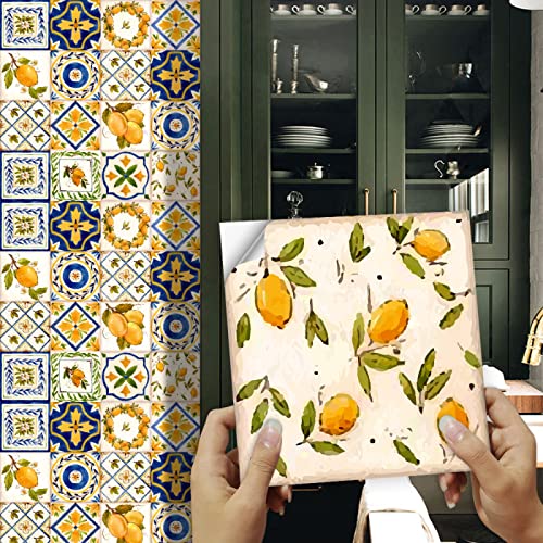 Fliesenaufkleber Beige Gelbe Zitrone Klebefliesen PVC-Material Mosaikfliesen Wasserdicht Ölfest Fliesenaufkleber bad Fliesenfolie Küchenrückwand Selbstklebend DIY Home Decor 16 Stück/10x10cm Fliesenaufkleber Beige Gelbe Zitrone Klebefliesen PVC-Material Mosaikfliesen Wasserdicht Ölfest Fliesenaufkleber bad Fliesenfolie Küchenrückwand Selbstklebend DIY Home Decor 16 Stück/10x10cm von ZZDXW
