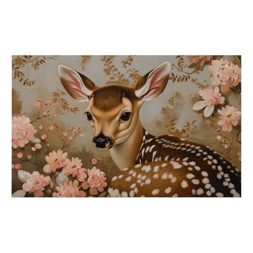 Fototapete Wohnzimmer Braune Blume Tier Foto Tapeten Wand Ohne Klebstoff Wallpaper Stoffwandbild für Schlafzimmer Flur Abziehbar Tapeten Vliestapete 300x240cm von ZZDXW