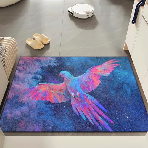 Fussmatte Innen 80x120 cm Rosablauer Papagei Fussmatte Aussen rutschfeste für Hund Eingang Badematte Waschbar Schmutzfangmatte Strapazierfähige und Langlebige Fussmatten Haustür Fussmatte Innen 80x120 cm Rosablauer Papagei Fussmatte Aussen rutschfeste für Hund Eingang Badematte Waschbar Schmutzfangmatte Strapazierfähige und Langlebige Fussmatten Haustür von ZZDXW