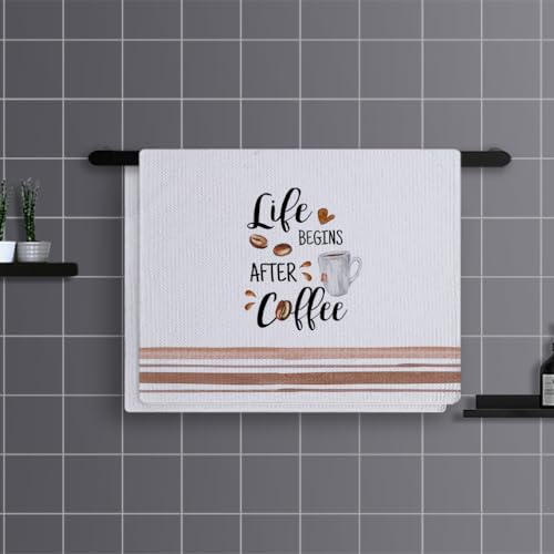 Geschirrtücher Brauner Weißer Kaffee Handtücher Waffeltücher Küchentücher Geschirrhandtücher Saugfähige Trockentücher Küche Multi-Purpose Abtrockentücher Küche Handtuchset 2 Stück (40x60cm) Geschirrtücher Brauner Weißer Kaffee Handtücher Waffeltücher Küchentücher Geschirrhandtücher Saugfähige Trockentücher Küche Multi-Purpose Abtrockentücher Küche Handtuchset 2 Stück (40x60cm) von ZZDXW