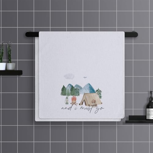 Geschirrtücher Grüner Blauer Berg Handtücher Waffeltücher Küchentücher Geschirrhandtücher Saugfähige Trockentücher Küche Multi-Purpose Abtrockentücher Küche Handtuchset 2 Stück (40x60cm) von ZZDXW