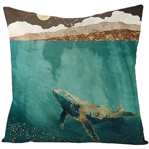 Kissenbezug 50x50 Brauner Grünwal Kissenbezüge Linen Dekokissen Outdoor Kissenbezug Pillow Cover für Sofa Schlafzimmer Auto Kissenhülle Breathable Cushion Covers von ZZDXW