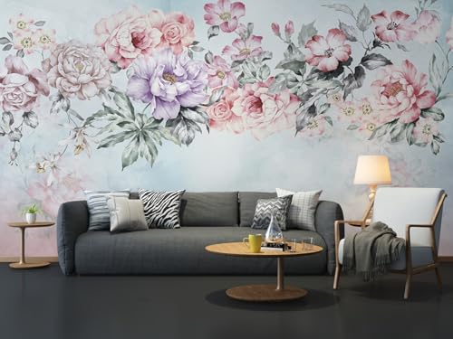 Tapete Lila Grün Blumen Fototapete Kinderzimmer Wohnzimmer Schlafzimmer Kein Klebstoff Kinderzimmer Tapete Echtes Seidenstoff Wallpaper Fernsehhintergrund Foto Tapeten Wand 400x240cm von ZZDXW