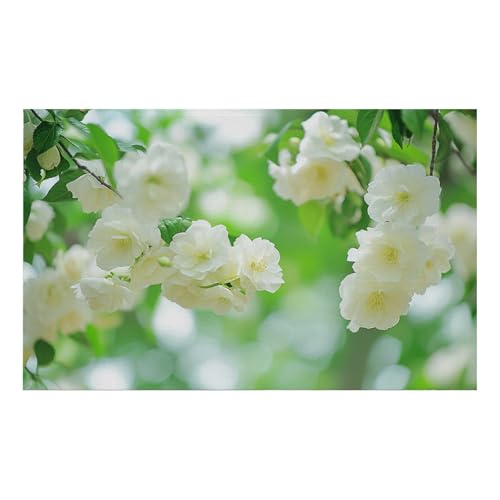 Vliestapete Grüne Beige Blume Fototapete Wohnzimmer Abziehbar und Einfach Anbringen Kinderzimmer Tapete Klebstofffreies Echtes Seidenstoff Fototapete Kinderzimmer 274x254cm von ZZDXW