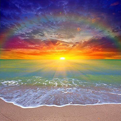 ZZDXW Diamond Painting Set Regenbogen Am Meer 5D Diamant Painting Full Erwachsene Diamond Painting Diamant Painting Bilder Diamond Painting Set Full 30 x 40 cm Diamond Painting Set Kinder von ZZDXW