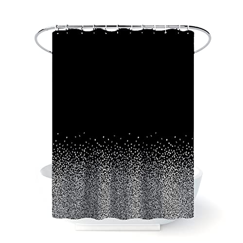 ZZDXW Duschvorhang 180x200 Schwarz Silber Weiß Shower Curtains Anti-Bakteriell Duschvorhang Antischimmel Waschbar Duschvorhänge Polyester mit 12 Duschvorhangringen Duschvorhang Grau ZZDXW Duschvorhang 180x200 Schwarz Silber Weiß Shower Curtains Anti-Bakteriell Duschvorhang Antischimmel Waschbar Duschvorhänge Polyester mit 12 Duschvorhangringen Duschvorhang Grau von ZZDXW