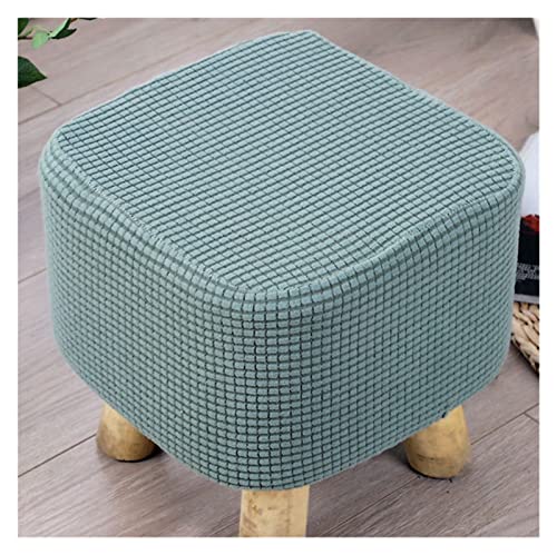 ZZDXW Quadratisch Stretch Bezug Für Fußhocker, Hocker-Überzug, Rund, Barhocker，Wasserdicht Hockerbezug Mit Elastischem Boden Hocker Protector Staubdicht Pouf Abdeckung Passend Für Wohnzimmer von ZZDXW