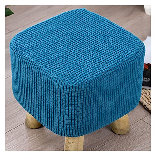 ZZDXW Quadratisch Stretch Bezug Für Fußhocker, Hocker-Überzug, Rund, Barhocker，Wasserdicht Hockerbezug Mit Elastischem Boden Hocker Protector Staubdicht Pouf Abdeckung Passend Für Wohnzimmer von ZZDXW
