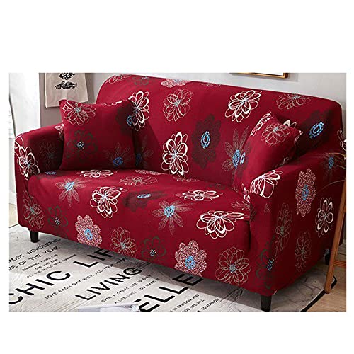 ZZDXW Sofa Hussen Stretch L Form 3er 2er Sofa Abdeckung rutschfest Couch Überzug/Iberzug Ecksofa Sofahusse 3/2/4 Sitzer Blumenmuster Couchbezug Couch Bezug Sofabezuige Fuir Das Wohnzimmer von ZZDXW