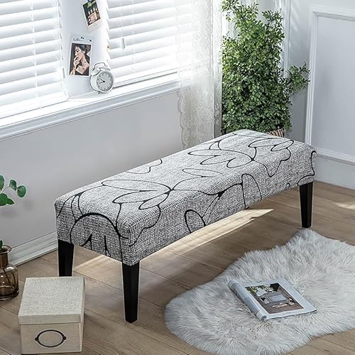 Bezug Für Sitzbank Esszimmer,Schonbezug Holzbank Bezug Sitzbank Bank Stretch Bezug Sitzbank Gepolstert Polsterbank Husse Hocker Schuhbank Bezüge Stuhlhusse für Eingangsbereich Cover ( Color : #1 , Siz von ZZDZW