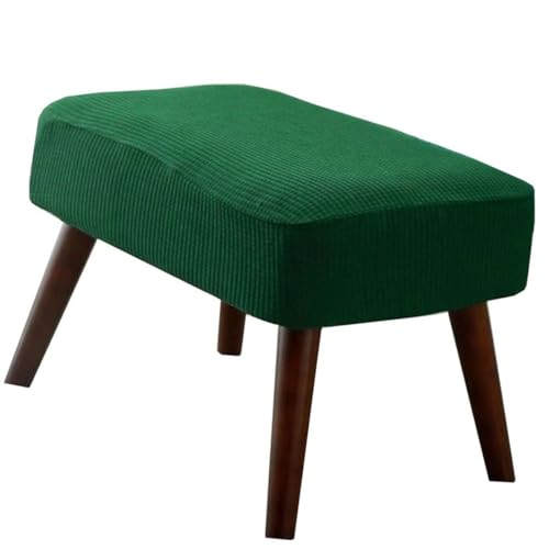 Bezug Fußhocker Rechteckig, Stretch Bezug Hocker Rechteckiger ,Ottoman Schonbezug Hockerbezug Beinstütze Abdeckung Sitzhocker Hussen Eingangbank Überzug Bank Sitzbank Bezug Stuhlbezug ( Color : Dark G von ZZDZW
