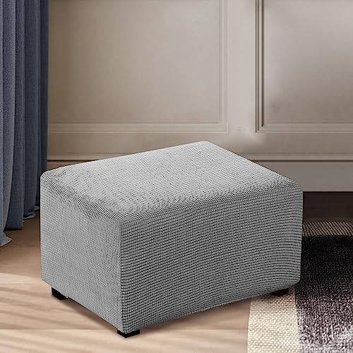 Hockerbezug Quadratisch/Rechteckig Ottoman Cover Ottomane Schonbezug Hocker Hussen für Fußhocker Stretch Ottomane Abdeckung Hocker Protector Hockerabdeckung ( Color : #2 , Size : Rectangle Ottoman S-S von ZZDZW