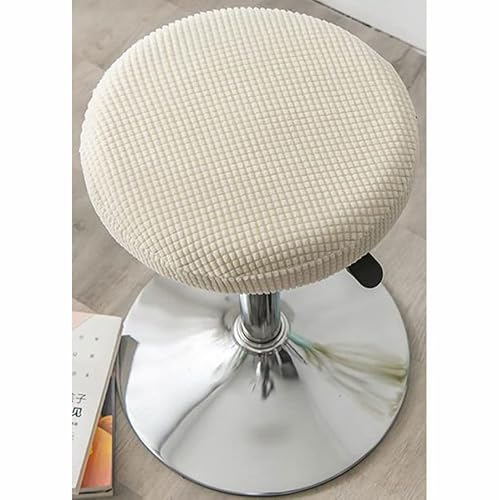 Hockerbezug Runder Hockerbezug Rund 30 cm - 35 cm Sitzhocker Bezug Stretch Hocker Rund Bezug Runder Stuhlbezug Protector Waschbarer Runder Drehbarer Hocker Schonbezug ( Color : A , Size : 1 Stück ) von ZZDZW