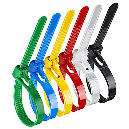 Kabelbinder Wiederverwendbar Klett 400mm 300mm 500mm,Kabelbinder Schwarz Wiederverschließbar,Kabelbinder UV Beständig Weiß Grün Set Lang Für Gartenarbeit/Wohnen/Werkstätten ( Color : Yellow , Size : 2 von ZZDZW
