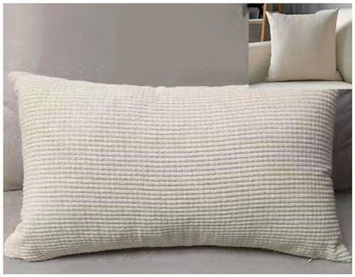 Kissenbezüge Kord Kissenhülle Dekorative Couch Kissenbezug 45x45 Sofakissen Couchkissen 50x70 Dekokissen Zierkissenbezug Kissenhülle Mit Verstecktem Reißverschluss ( Color : Beige , Size : 50x70 cm (1 von ZZDZW