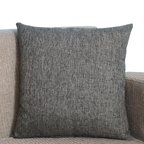 Kissenbezug 80x80,70x70, 2er Set,Sofa Kissenbezüge 65x65,Leinen Zierkissenbezug Dekokissen Sofakissen Bezug Groß Kissenhülle Dekorative Zierkissenbezüge Kissen Bezug(Dunkelgrau,100cmx100cm Set Of 2) von ZZDZW