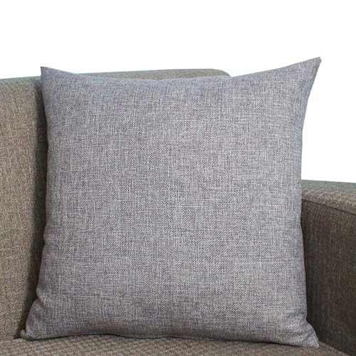Kissenbezug 80x80,70x70, 2er Set,Sofa Kissenbezüge 65x65,Leinen Zierkissenbezug Dekokissen Sofakissen Bezug Groß Kissenhülle Dekorative Zierkissenbezüge Kissen Bezug(Medium Gray,30cmx40cm Set Of 2) von ZZDZW