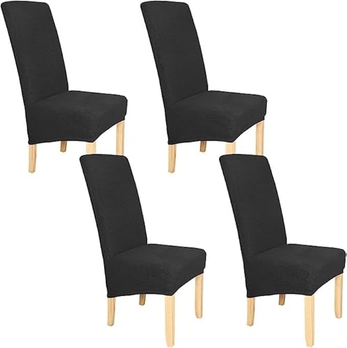 Stuhlhussen Groß 4er 2er 6er set XL Stretch Stuhlbezug Moderne Abnehmbare Waschbar Stuhlbezüge für Esszimmerstühle,Universal Hussen Stuhl Mit Gummiband für Esszimmer ( Color : #3 , Size : 4 Stück ) von ZZDZW