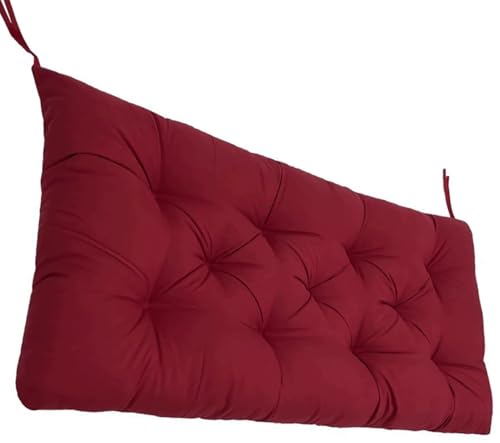 ZZDZW Bankauflage,Sitzkissen,Anti-Rutsch,Gartenkissen,Bankkissen,Bänkli Kissen,Sitzbank Polster Dicke 8cm,Sitzauflagen Loungekissen Sitzpolster Auflage Für Bänke Gartenbank(Burgund,90x50cmx8cm) von ZZDZW