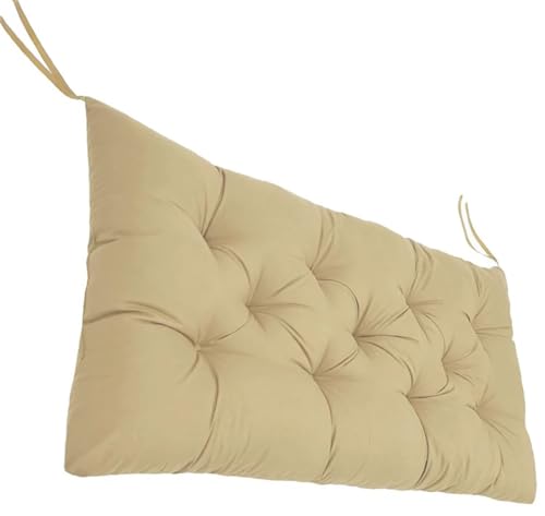 ZZDZW Bankauflage,Sitzkissen,Anti-Rutsch,Gartenkissen,Bankkissen,Bänkli Kissen,Sitzbank Polster Dicke 8cm,Sitzauflagen Loungekissen Sitzpolster Auflage Für Bänke Gartenbank(Khaki,100x50cmx8cm) von ZZDZW