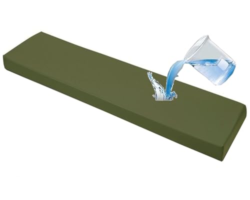 ZZDZW Bankauflage wasserdichte,Sitzkissen Outdoor & Indoor Bankpolster Bank Bankkissen Sitzauflage Sitzbank Auflage Fur Banke Kissen Kissenauflage for Küchenbank Gardenbank(Army Green,80x40 cm) von ZZDZW