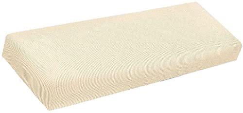 ZZDZW Bezug für Esszimmerbank，Bezug für Sitzbank Stretch Holzbank Schonbezug Bezug Für Fußhocker Bank Sitzbank Hocker Husse Flurbank Stuhlhusse Sofabank Bezüge (Color : Beige, Size : 160-180cm) von ZZDZW