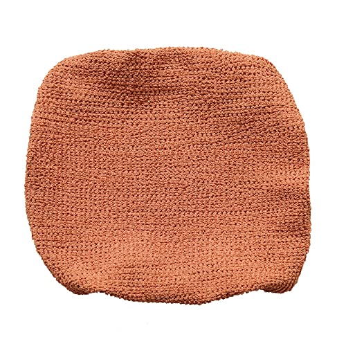 ZZDZW Hocker-Überzug, Quadrat，Schonbezug Hocker Rund, Barhocker, Wasserdicht, Stretch Sitzkissen-Schutz, runde Hocker-Bezüge, Kissen-Protektoren (Color : Orange, Size : 2 Stücke) von ZZDZW