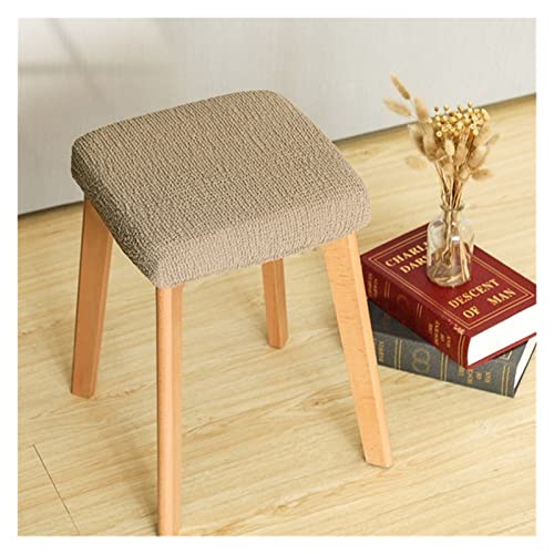 ZZDZW Hocker-Überzug Quadrat Elastische Hocker Abdeckung Hockerbezug Osmanische Bezüge Sitzhocker Bezug Stretch Hocker Bezug Stuhlbezug Protector Hocker Schonbezug (Color : Apricot, Size : 4 Stück) von ZZDZW