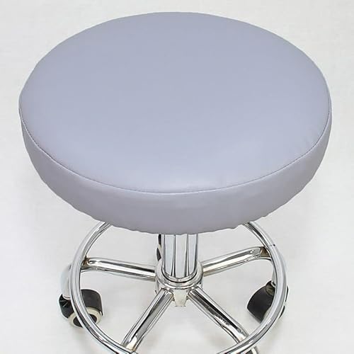 ZZDZW Hockerbezug Hocker Bezug rund Kunstleder Bar Bezug Sitz Kissen Universal,für Sitzhocker Höhenverstellbar Rollhocker Drehhocker Mit Rollen Arbeitshocker Stuhl Drehstuhl Bürohocker von ZZDZW