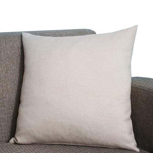 ZZDZW Kissenbezug 80x80,70x70, 2er Set,Sofa Kissenbezüge 65x65,Leinen Zierkissenbezug Dekokissen Sofakissen Bezug Groß Kissenhülle Dekorative Zierkissenbezüge Kissen Bezug(Beige,50cmx60cm Set of 2) von ZZDZW