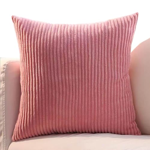 ZZDZW Kissenbezug 80x80 2er Set Sofa Kissenbezüge 65x65,Kord Zierkissenbezug Dekokissen Sofakissen Groß Kissenhülle Dekorative Weiche Zierkissenbezüge Kissen Bezug(Cherry Blossom Pink,75x75 cm) von ZZDZW