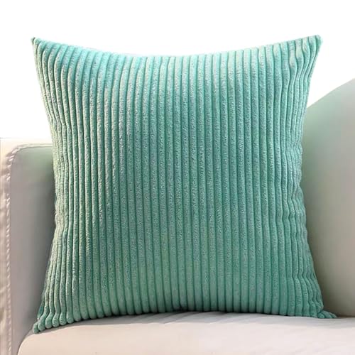 ZZDZW Kissenbezug 80x80 2er Set Sofa Kissenbezüge 65x65,Kord Zierkissenbezug Dekokissen Sofakissen Groß Kissenhülle Dekorative Weiche Zierkissenbezüge Kissen Bezug(Light Lake Blue,75x75 cm) von ZZDZW
