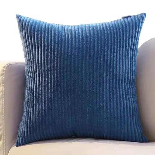 ZZDZW Kissenbezug 80x80 2er Set Sofa Kissenbezüge 65x65,Kord Zierkissenbezug Dekokissen Sofakissen Groß Kissenhülle Dekorative Weiche Zierkissenbezüge Kissen Bezug(Treasure Blue,80x80 cm) von ZZDZW