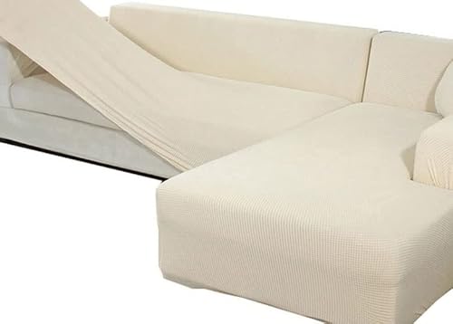 ZZDZW L-Förmige Sofabezug Sofahusse L U Form Rechts Links Couchbezug Grau Sofabezüge Für 1 2 3 4 Sitzer Elastische Couch Bezug Beige Sofa Überzug Ecksofa Sofa Hussen Abdeckung von ZZDZW