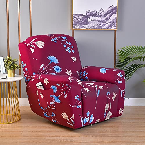 ZZDZW Recliner Bezüge Liegebezüge Stretch Sesselschoner Relaxsessel Sesselbezüge 4 Stück Liegeschutz Sessel Stuhlbezüge Husse Für Relaxsessel,Recliner Chair Covers (Color : #2, Size : 1 seatr) von ZZDZW