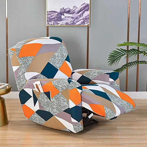 ZZDZW Recliner Bezüge Liegebezüge Stretch Sesselschoner Relaxsessel Sesselbezüge 4 Stück Liegeschutz Sessel Stuhlbezüge Husse Für Relaxsessel,Recliner Chair Covers (Color : #26, Size : 1 seatr) von ZZDZW